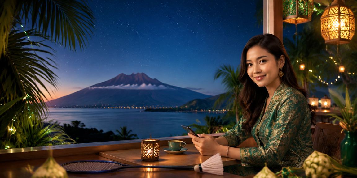 Pemain dari Sabah mengakses promosi Hari Raya squeen668 melalui telefon pintar